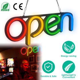 Neon Open Sign Light 15.75x6in Business Store Café Restaurant Bar Lighting