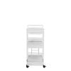 Drinks Trolley Cart with Rolling Wheels Hotel Serving Cart with Wine and Glass Holders Bar Carts